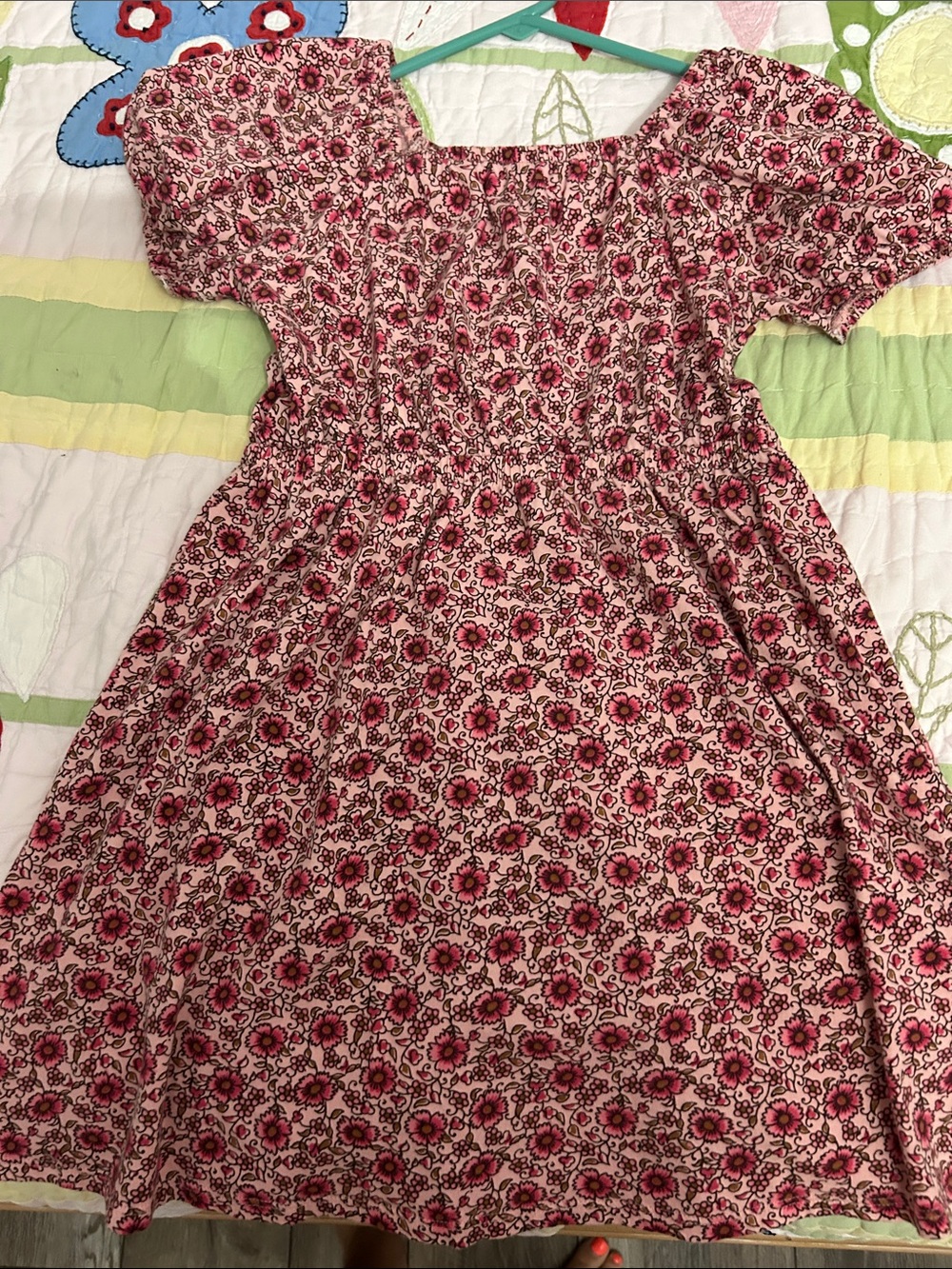 Crewcuts Pink Floral Smocked Casual Dress